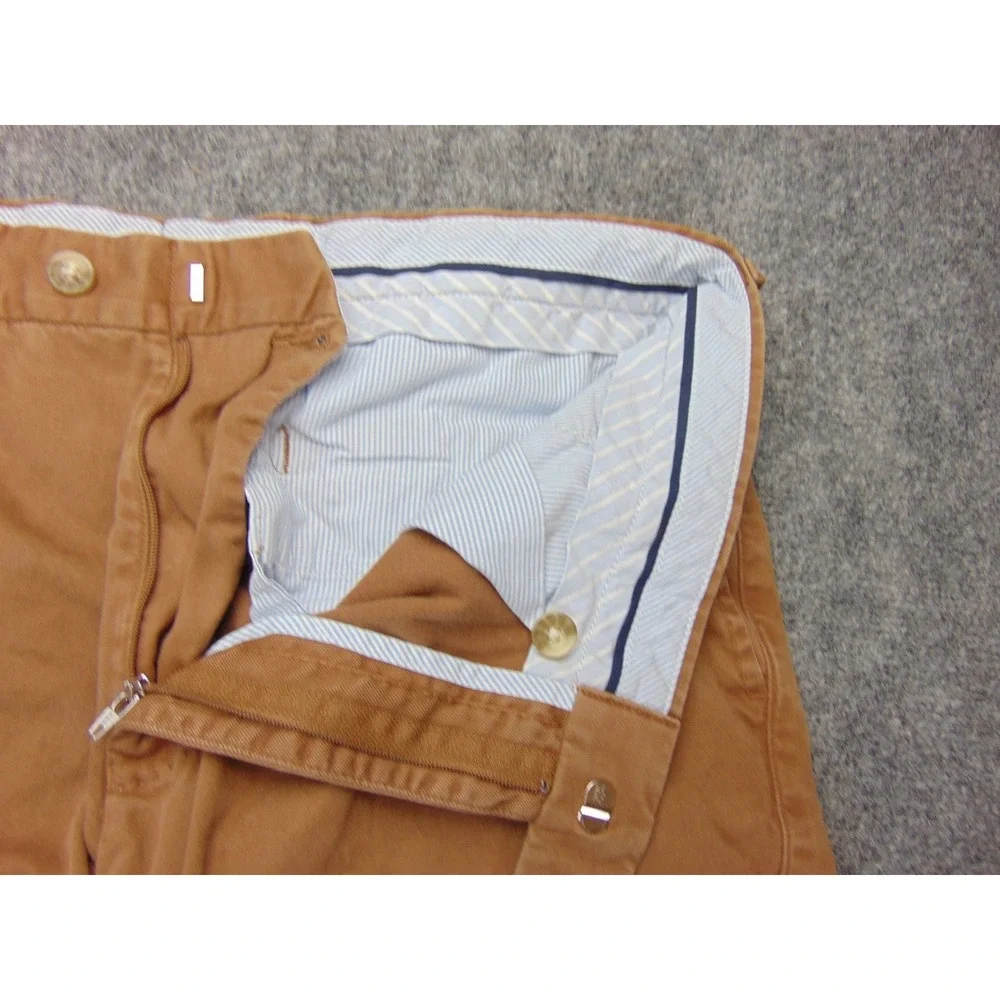 Peter Millar Chino Pants Mens 35x31 Brown Solid Preppy Golf Luxury Casual‎